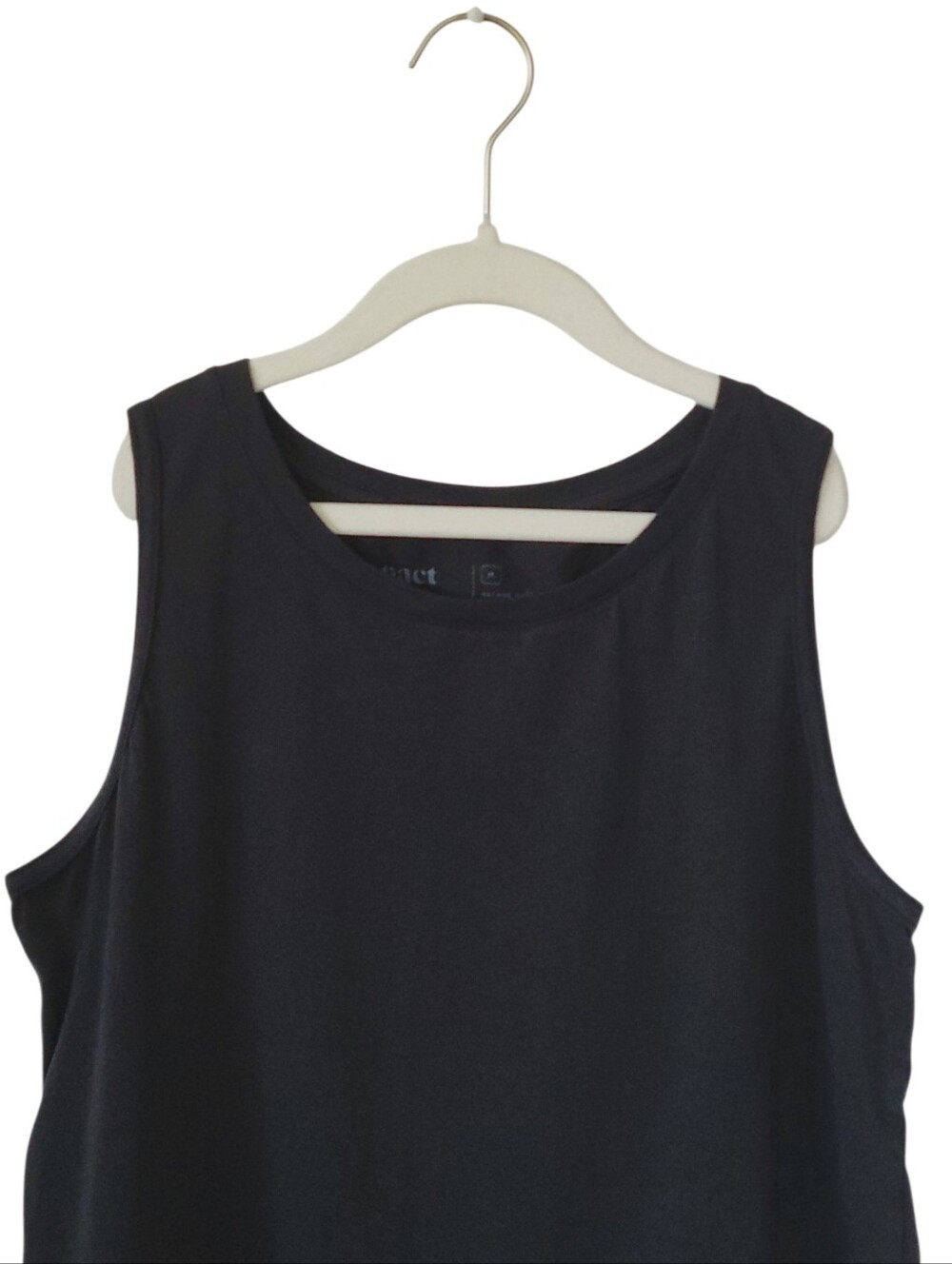Pact Organic Cotton Black M Muscle Tank Capsule Minimalist Relaxed - Picture 2 of 10
